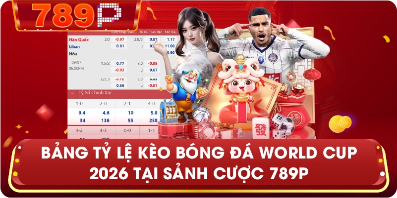Bảng tỷ lệ kèo bóng đá World Cup 2026 tại sảnh cược 789P
